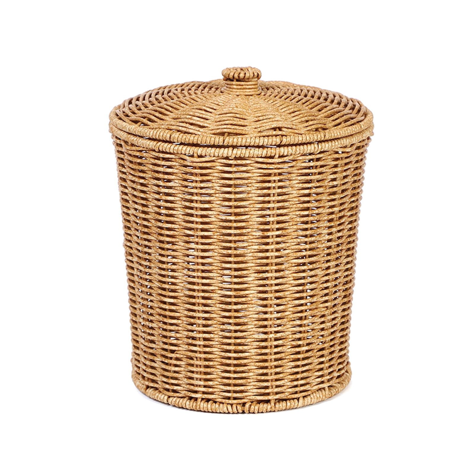 Tongina Large Laundry Hamper Woven Basket with Lid, Beige