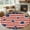 Red, variant on Round Area Rug 5 Ft, Navy Blue Coastal Non Slip Area Rugs for Living Room, Turquoise Coral Ocean Modern Sea Washable Low Pile Circle Throw Carpet for Indoor Dining Room Bedroom Nursery Decor