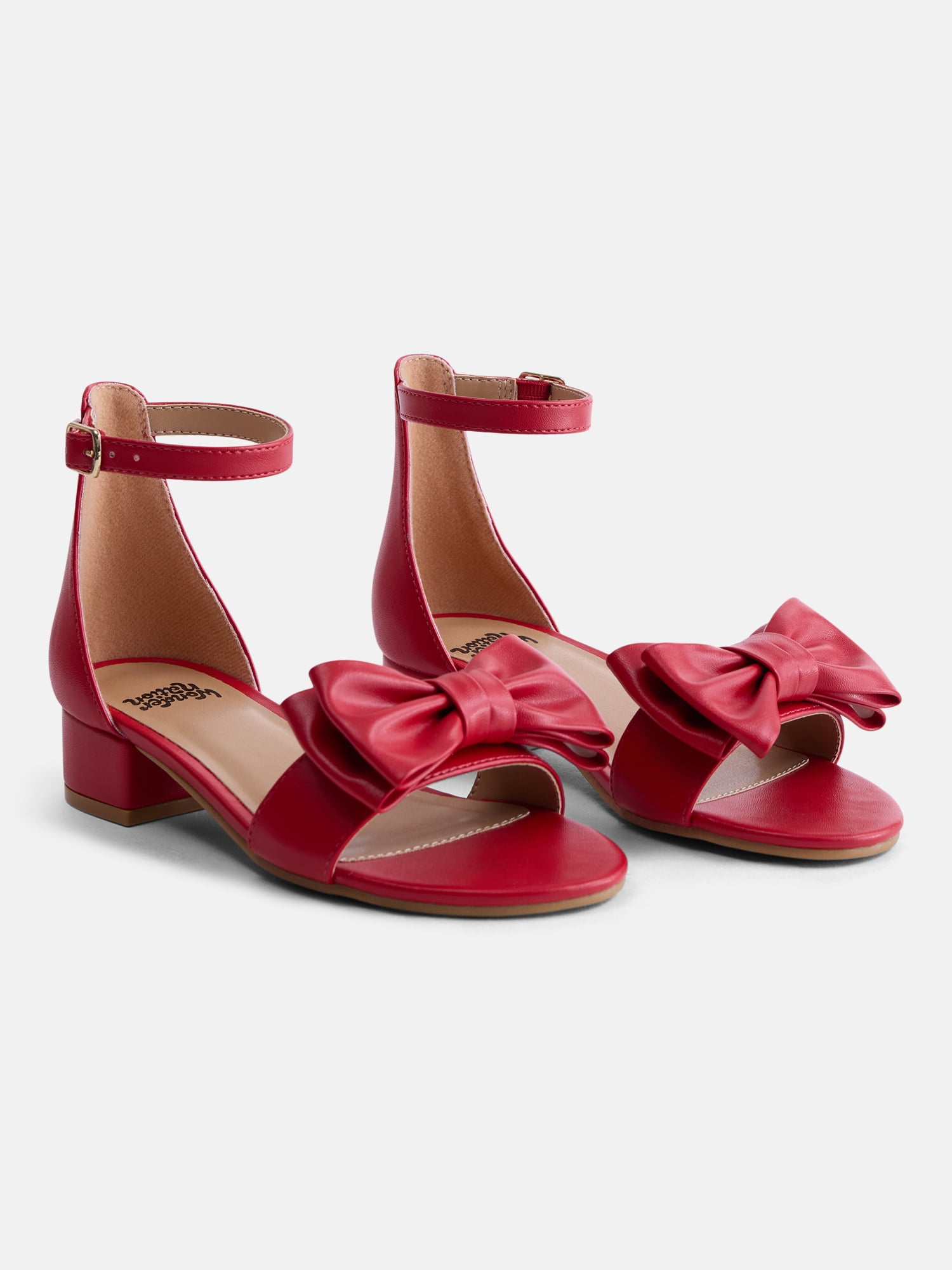 Wonder Nation Little and Big Girls Fashion Bow Heel Dress Shoes