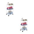 thumbnail image 4 of 2 Count Ornament Storage On Wheels 3 Tier Rolling Cart Trolley Rack, 4 of 8