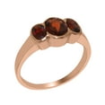 thumbnail image 1 of LBG British Made 9k Rose Gold Real Genuine Garnet Womens Promise Ring - 33 size options - Size 5.75, 1 of 6