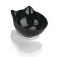 thumbnail image 1 of Greeniant Cuenco para mascotas antideslizante, contenedor de agua potable inclinado de 15 ° con soporte elevado, protección para la columna vertebral, Suministros para gatos 1 Cuenco Negro Greeniant PT000726-03, 1 of 6