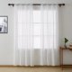 thumbnail image 1 of Cortinas Deconovo blancas transparentes de lino con diseño de rombos plateados para dormitorio, 132 cm de ancho x 213 cm de largo, 1 panel, 1 of 7