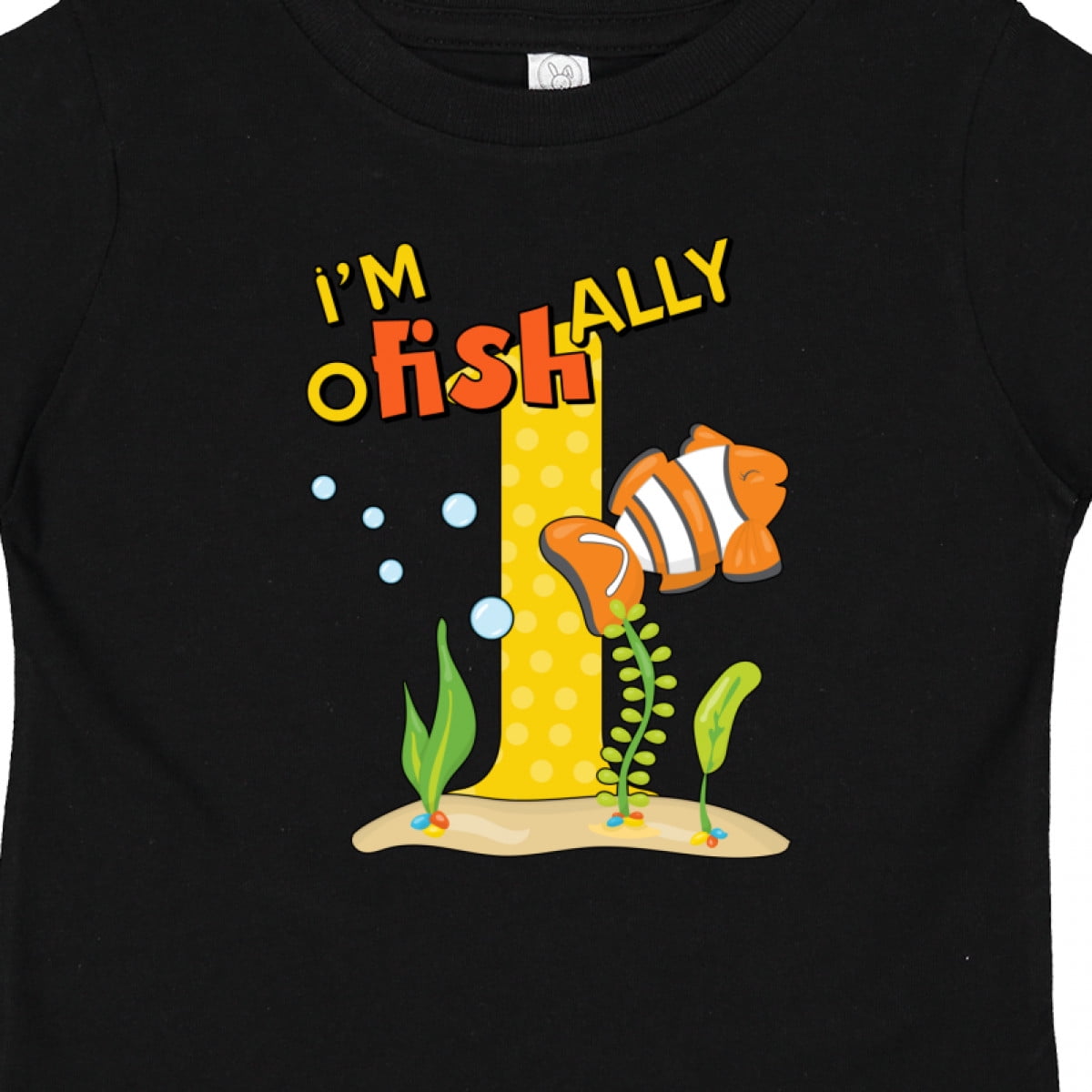 Inktastic I'm O-fish-ally One Cute Clownfish First Birthday Boys or Girls  Baby T-Shirt