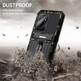 thumbnail image 3 of Compatible Metal Phone Case for Samsung Galaxy S22 Ultra, Military Heavy Duty Aluminum Ddustproof Shockproof with Kickstand Full Body Protective Galaxy S22 Ultra Case Cover, 3 of 8