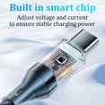 thumbnail image 3 of 6A PD 120W Type C Fast Charging Cable USB to Type C Nylon Data Cord For Xiaomi POCO Samsung With LED Digital Display USB C Cable, 3 of 6