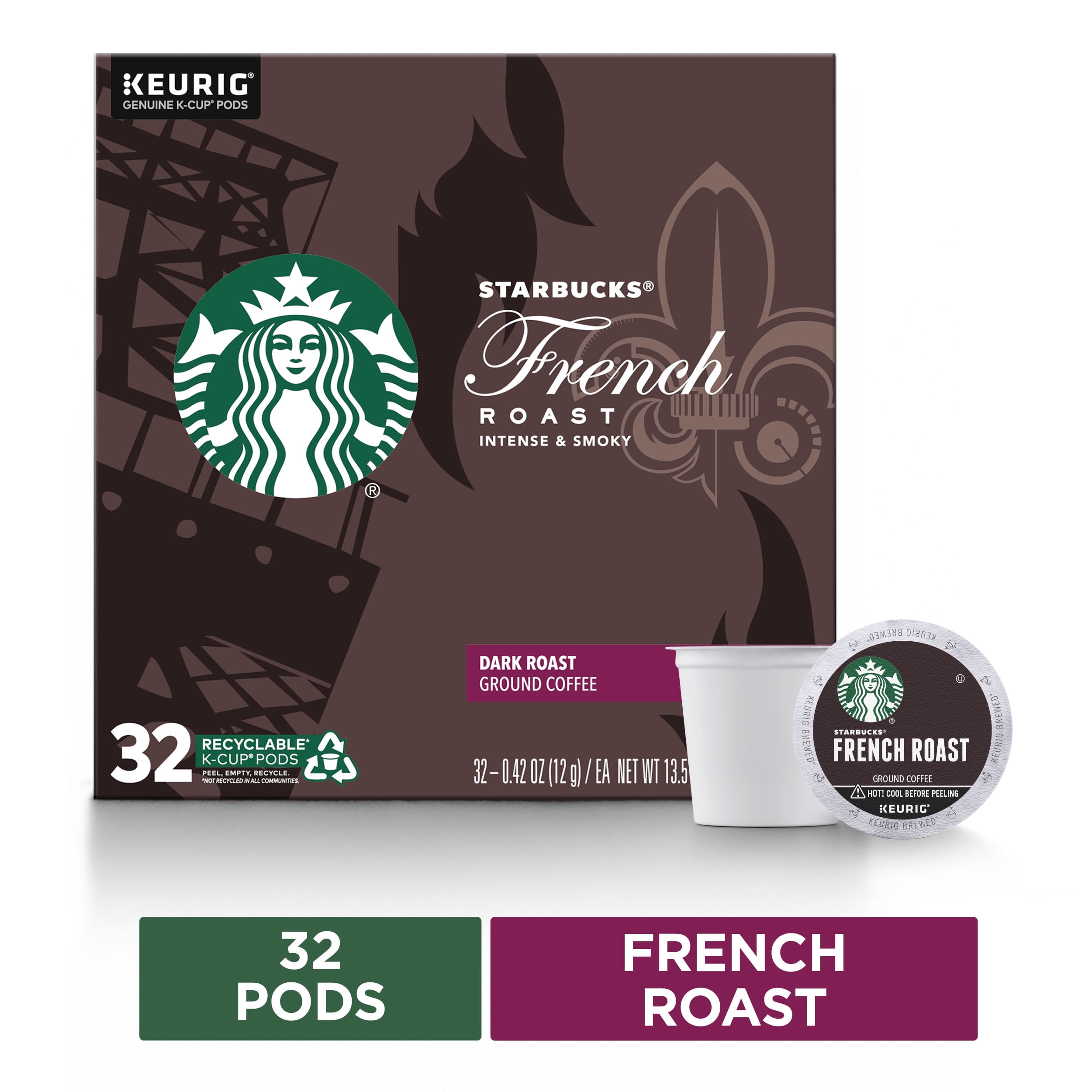 Starbucks Dark Roast KCup Coffee Pods — French Roast for Keurig