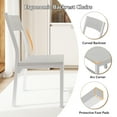 thumbnail image 6 of Virans 5-Piece Round Room Dining Table Set for 4-6,59" Extendable Kitchen Table with 2 Ergonomic Chairs & 2 Benches,Oval Modern Dining Set with MDF Board for Small Space,White, 6 of 9