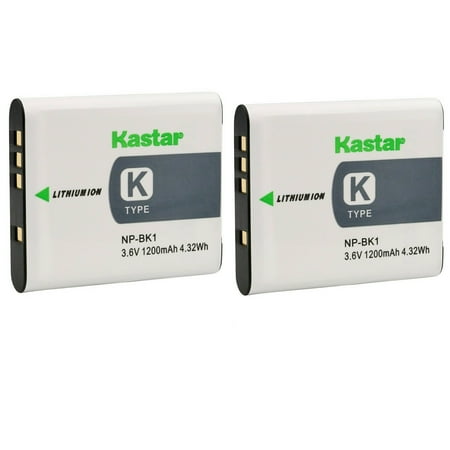 Kastar 2-Pack Battery Replacement for Sony NP-BK1 NP-FK1 Battery Sony K Type Battery Sony BC-CSK Charger Sony Cyber-shot DSC-W180 Cyber-shot DSC-W190 Cyber-shot DSC-W370 Camera