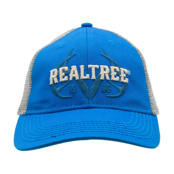 Realtree Men’s Antler Logo Trucker Cap in Blue, One Size
