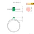 thumbnail image 6 of ANGARA Natural Octagonal Emerald Cocktail Ring with Diamonds in 14K White Gold for Women (Size-6x4mm) | May Birthstone, Birthday, Anniversary, Jewelry Gift for Women | Natural Emerald Ring, 6 of 10