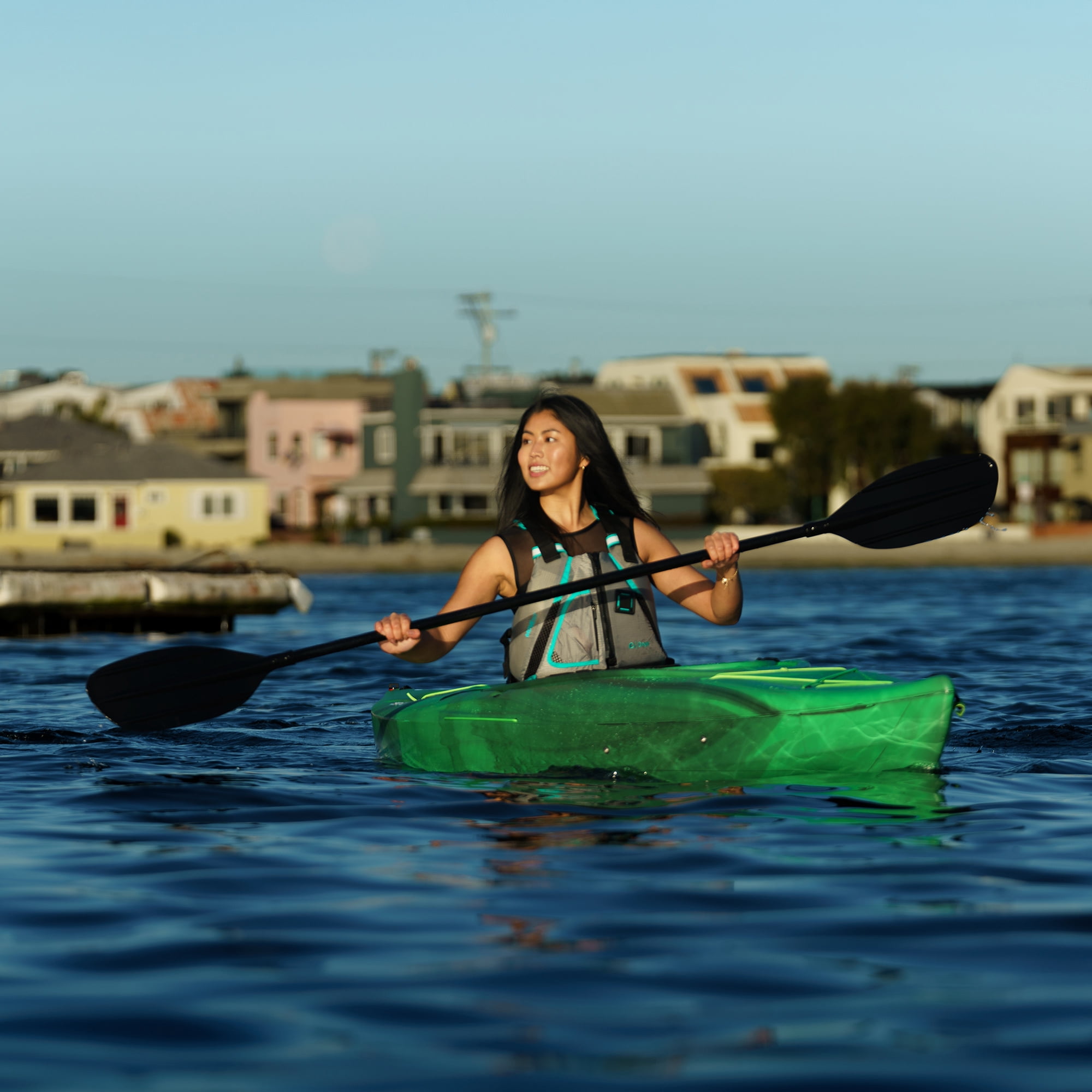 Lifetime Guster 10 ft Sit-Inside Kayak with Paddle, Emerald Fusion (91246)