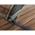 thumbnail image 4 of Ambesonne Antique Quilted Bedspread Set 3 Pcs, Rustic Rural Wood Door, Queen Size, Brown Orange, 4 of 5