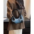 thumbnail image 3 of Kukuzhu Women Hobo Bag Denim Handbag Tote Bag Chic Elegant Casual Shoulder Bag, 3 of 6