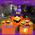 thumbnail image 5 of Yexmas 7.5FT Halloween Inflatable Pumpkin,Halloween Blow Ups with Witch Hat for Party Yard, Garden, Lawn, Indoor Outdoor Halloween Decor, 5 of 7