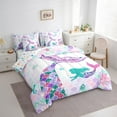 thumbnail image 3 of Castle Fairy Marine Mermaid Bedding Comforter Set,Ocean Princess King Bedding Sets, 3 of 8