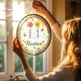thumbnail image 3 of Custom Birth Month Flower Besties Stained Glass Suncatcher, Friendship Window Decor Sun Catcher, Best Friends Gift, Gift for Her 1889922383 3421, 3 of 3