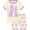Kitten, variant on QEFJNO 3-10Y Kids Girls Pajamas Set Soft Viscose 2PCS Short Sleeve Sleepwear for Toddler Girls Dinosaur Pjs Summer
