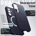thumbnail image 3 of JETech Magnetic Case for Samsung Galaxy S26, Dual-Layer Heavy Duty Shockproof Cover (Deep Blue), 3 of 7