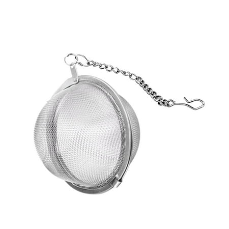 

Tea Strainer Anti Scald Reusable With Chain Hook Stainless Steel Fine Mesh