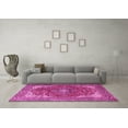 thumbnail image 3 of Ahgly Company Indoor Square Medallion Pink Traditional Area Rugs, 5' Square, 3 of 4