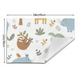 thumbnail image 3 of XMXY Woven Placemats Set of 4 PCS, Cartoon Forest Flower Animal Table Mats Washable Heat Resistant Placemats, 3 of 6