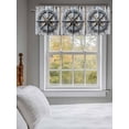 thumbnail image 3 of Vintage Compass Coastal Curtain Valances for Windows, Nautical Summer Beach Ocean Kitchen Valance Window Treatment, Light Filtering Block Curtains for Bathroom/Bedroom/Living Room 42'' x 18'', 3 of 9