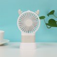 thumbnail image 4 of Ventilador portátil con forma de ciervo, ajustable en 3 velocidades, recargable por USB, compacto, para escritorio y mano, color blanco, 4 of 8