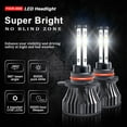 thumbnail image 6 of Obndvu for Jeep Cherokee 2014-2015 LED Headlight Bulbs 9012/HIR2 High Low Beam White 6000K, 6 of 9