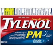 McNeil Tylenol PM Pain Reliever/Nighttime Sleep Aid, 24 ea