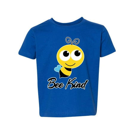 

Bee Kind Cute Funny Bees Joke Humor Toddler Crew Graphic T-Shirt Royal 4T