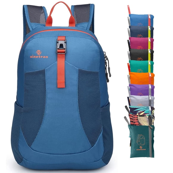 Mochila ligera y plegable Sinotron para senderismo Azul