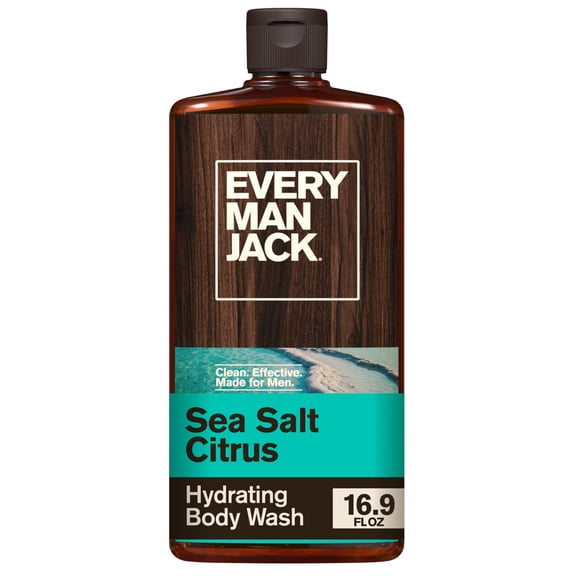 Every Man Jack Sea Salt   Citrus Hydrating Body Wash for Men, Naturally Derived, 16.9 fl. oz