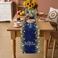 thumbnail image 2 of Navy Blue Christmas Table Runner 60 Inches Long Farmhouse Dress Scarves, Xmas Botanical Ball Bell Dining Tablerunner for Coffee Table/Kitchen Island/Party Décor, 13" x 60", 2 of 8