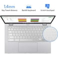 thumbnail image 6 of ASUS Chromebook C425 Clamshell Laptop, 14" FHD 4-Way NanoEdge Touch Screen, Intel Core m3-8100Y Processor, 4GB RAM, 128GB eMMC Storage, Backlit KB, Silver, Chrome OS, C425TA-AS348FT, 6 of 8