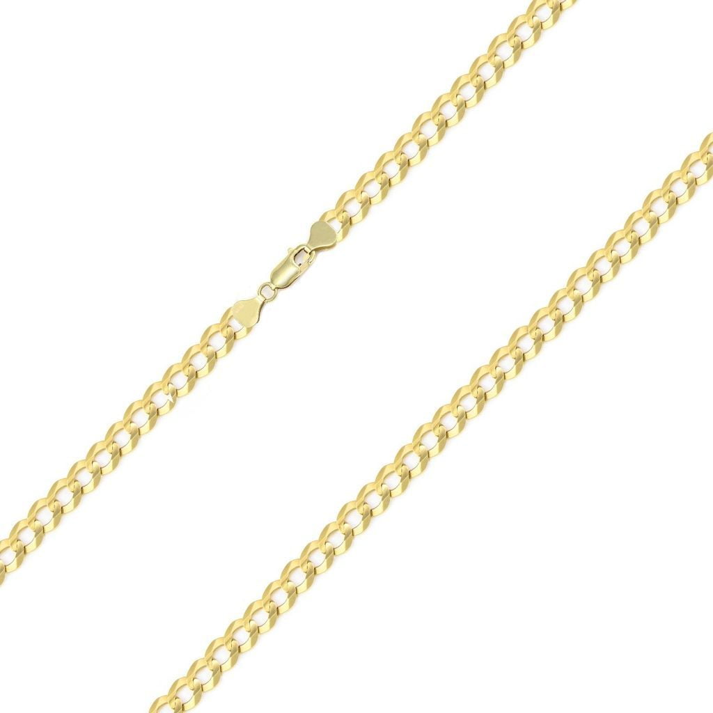 Cuban Curb 10K Yellow Gold 2.5mm Chain Necklace Lobster Clasp Cuban Curb 10K Yellow Gold 2.5mm Chain Necklace Lobster Clasp