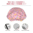 thumbnail image 4 of Donut crumbs Shower Cap, Reusable Bath Hair Hat for all Hair Lengths Hair Cover with Elastic Band Double Waterproof Layers Bathing Hat, 4 of 5