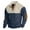 Navy, variant on BADHUB Men's Corduroy Pullover 1/4 Button Up Color Block Sweatshirts Stand Collar Pullover Tops Elbow Patche Slim Shirts on Clearance Navy,XL