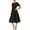 Black-1, variant on Women's Summer Dresses Casual Short Sleeve V Neck Ruffle Leopard Print High Waist Flowy Mini Dress with Belt M,Black