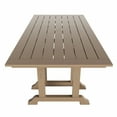 thumbnail image 2 of WestinTrends Malibu Outdoor Dining Table for 6, All Weather Poly Lumber Adirondack 71" Trestle Long Dining Table with Umbrella Hole, Weathered Wood, 2 of 7