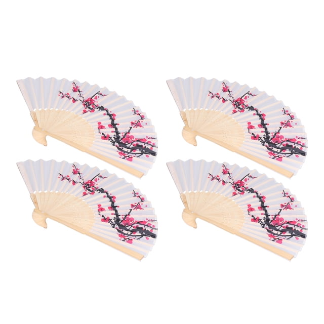 Abanicos Japoneses, Abanico Plegable Patrón De Flor De Ciruela Ampliamente Aplicable Para Amantes De Los Disfraces Para Actuaciones Escénicas Para Decoración ANGGREK Otros