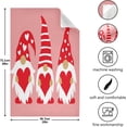 thumbnail image 4 of Three Valentine Gnomes Kitchen Dish Towels Set of 4 Absorbent Hand Towels, Lint-Free 18"x28" Cute Hearts Dishcloths Fast Drying for Cooking Baking Home Clean, 4 of 5