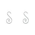 thumbnail image 4 of Matsuzay Ganchos en forma de S de metal Remolino Adorno Percha Árbol de Navidad Decoración Accesorios plata 2piezas Matsuzay CBP133450, 4 of 5