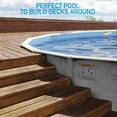 thumbnail image 5 of Hollowell Industries - Manufacturers of Doughboy Pools, 21' x 52" Steel Wall Above Ground Swimming Pool with Skimmer, Brush Stroke Pattern - Made in USA, 5 of 8