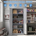 thumbnail image 4 of HUAXRON 71 inches Tall Metal Garage Storage Cabinets with Locking Doors and 4 Adjustable Shelves, Metal Storage Cabinet for Garage, Office, Home, Classroom, Assemble Required(Gray), 4 of 4