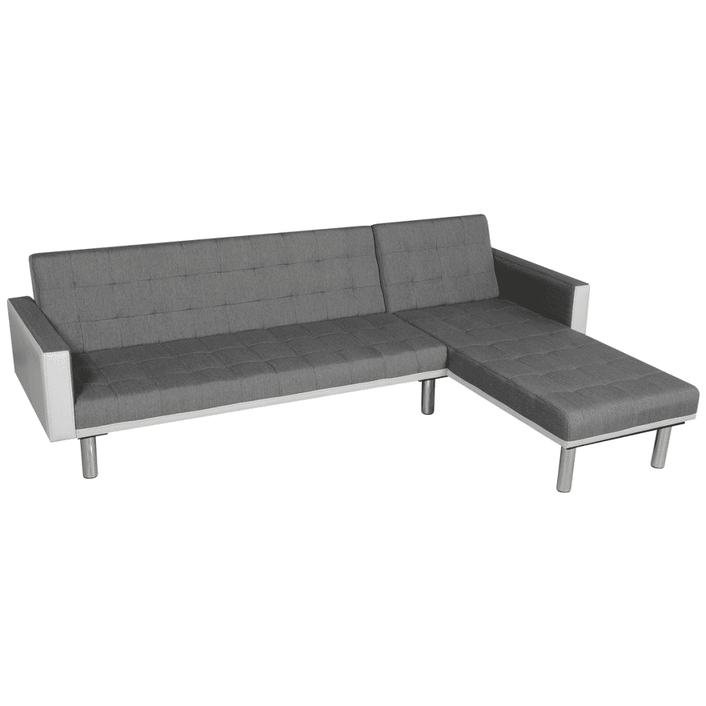 Anself Lshaped Sofa Bed Artificial Leather
