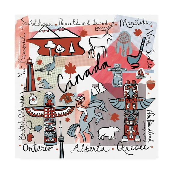 Trademark Fine Art 'Global Travel VII' Canvas Art by Farida Zaman