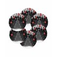 thumbnail image 7 of 15 Inch Round Placemats Set of 6, Black Christmas Tree Non Slip Heat Insulation PP Table Mats, Xmas Balls Pine Needles Snowflake Washable Place Mats for Kitchen Dining Party Table Decor, 7 of 7