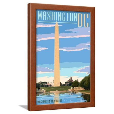 Washington, DC - Washington Monument Framed Print Wall Art By Lantern (Best Way To See Washington Dc Monuments)