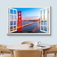 thumbnail image 3 of wall26 Canvas Print Wall Art Window View Landscape San Francisco Golden Gate Bridge Nature Wilderness Photography Modern Art Scenic Colorful Multicolor for Living Room, Bedroom, Office - 32"x48&, 3 of 5